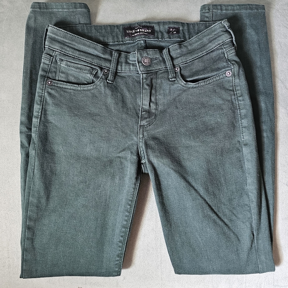 Lucky Brand 🍀 Emerald Green Stella Skinny Jeans Women's Size 2/26